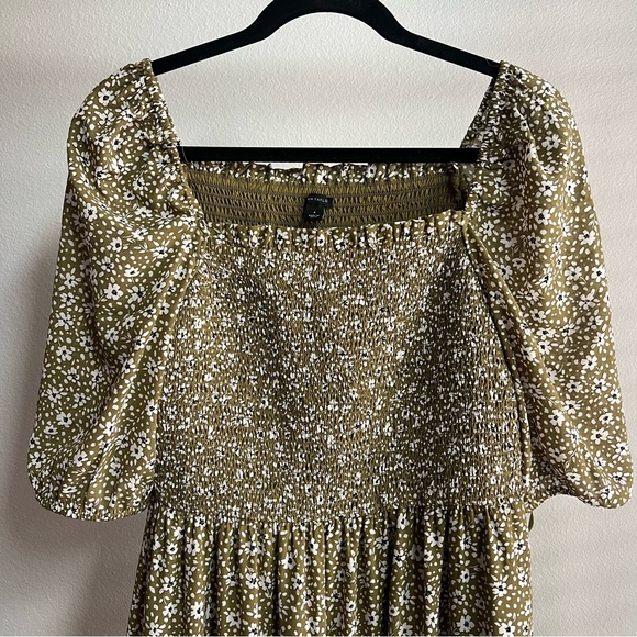 Ann Taylor Floral Smocked Bodice Maxi Dress Cottagecore Whimsy Farm Boho Style - Picture 4 of 15